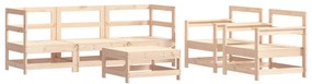 Set divani da giardino 6 pz con cuscini in legno massello