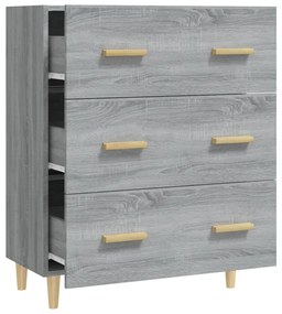 Credenza grigio sonoma 70x34x90 cm in legno multistrato