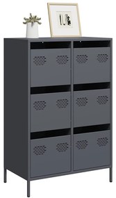 Credenza Antracite 68x39x101,5 Cm Acciaio /