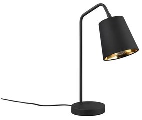Lampada da tavolo nera con paralume in tessuto (altezza 45 cm) Buddy - Reality
