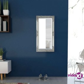 vidaXL Specchio da Parete Stile Barocco 100x50 cm Argento