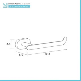 Set bagno 3 pezzi a muro in acciaio inox cromo Bernina