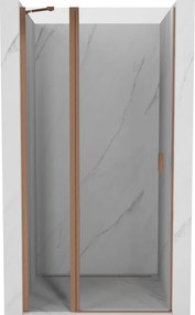 Mexen Mist porta doccia a battente 70 cm, trasparente, rame spazzolato - 8A4-070-000-65-00