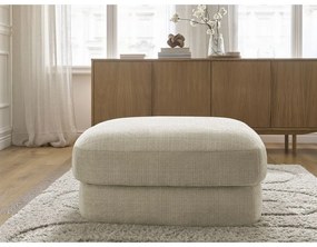 Poggiapiedi beige con rivestimento in ciniglia Leonore – Bobochic Paris