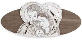 Capezzale ovale Sacra Famiglia 59x119 cm in legno laminato Modello 3