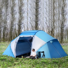 Tenda da Campeggio per 6 Persone 460x230x195 cm...