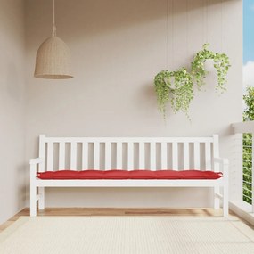 Cuscino Per Panca Rosso 200x50x7 Cm İn Tessuto Oxford /