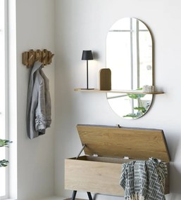 Specchio da parete con ripiano 92x94,5 cm Barco – House Nordic