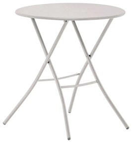 Tavolo da pranzo per giardino Gaia FIAM struttura e superficie in Acciaio  bianco per 2 persone Ø 67 cm