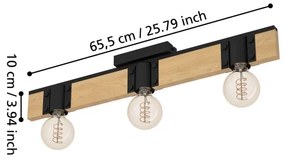 Eglo 43901 - Plafoniera BAILRIGG 3xE27/40W/230V