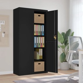 Armadio classificatore nero 90x40x180 cm in acciaio