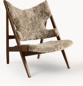 Poltrona lounge in pelle di pecora Knitting