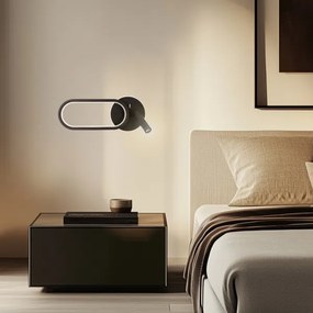 Applique a LED MONET LED/13W/230V + LED/2W 3000/4000/6000K nero