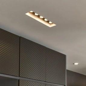 Portafaretto da incasso OLYMPIA GU10 bianco rettangolare verniciabile IP20 TECNICO