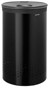 Cesto portabiancheria in metallo nero opaco 60 l - Brabantia