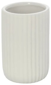 Portaspazzolini bagno dappoggio bianco in ceramica soft touch Spring
