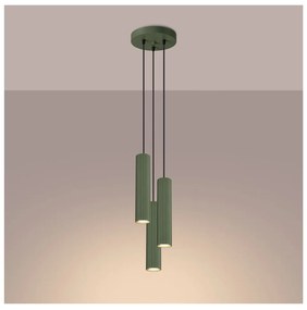 Lampadario verde ø 19,5 cm Gleam – Sollux