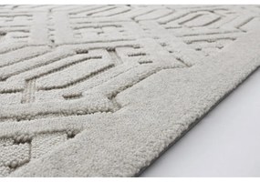 Tappeto in lana grigio chiaro 200x300 cm Dive - Agnella