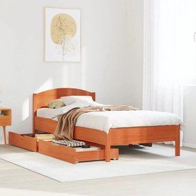 Letto senza materasso marrone cera 90x190 cm in legno di pino