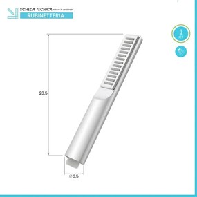 Doccetta monogetto da 23,5 cm cromo lucido in ABS anticalcare Hidra