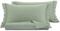 Parure copripiumino matrimoniale raso verde salvia SmartDecoHome