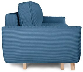 Divano letto in velluto a coste blu 218 cm Tori - Bonami Selection