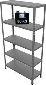 Scaffale in Metallo 5 Ripiani 100x40x187 cm  Ettore Antracite...