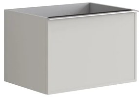 Mobile da bagno sotto lavabo Pixel frame grigio laccato L 60 x H 40 x P 45.5 cm 2 cassetti, lavabo non incluso