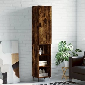 Credenza Rovere Fumo 34,5x34x180 Cm İn Legno Multistrato /
