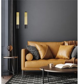 Lampadario a sospensione con filo PRESCOT 2xGU10/40W/230V oro