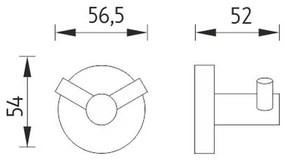 NIMCO UN 13053-26 - Gancio a muro UNIX cromo lucido