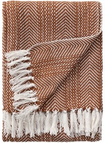benuta Nest Plaid in cotone Alisea Marrone 125x150 cm - Tappeto design moderno soggiorno