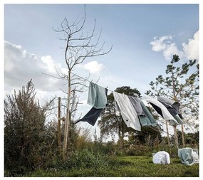 Asciugamano in cotone grigio-marrone 100x50 cm Classic - Zone