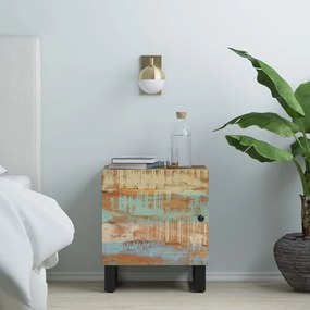 Comodino 40x33x46 Cm İn Legno Massello Di Recupero /
