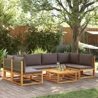 Set Divano da Giardino 7 pz con Cuscini Legno Massello Acacia 3278909