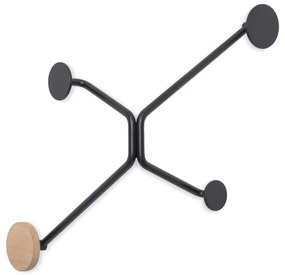 Gancio a parete nero per angolo esterno Hook - Gazzda