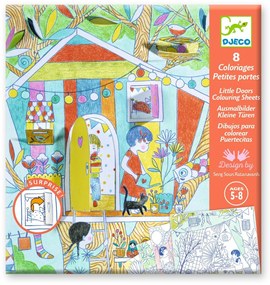 Disegni da colorare con sorpresa - Ninja gioca nella tenda