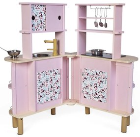 Cucina in legno per bambini double-face con lavatrice - Twist