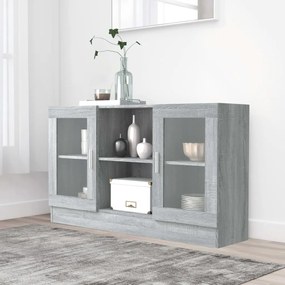 Mobile Vetrina Grigio Sonoma 120x30,5x70 Cm Legno Multistrato /
