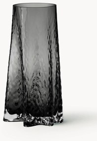 Vaso in vetro soffiato con superficie strutturata Gry, alt. 30 cm