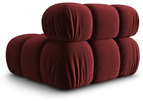Modulo divano in velluto rosso (parte centrale) Bellis - Micadoni Home