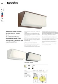 Redo 90238 - Applique a LED da esterno SPECTRA LED/16W/230V 3000K IP54 grigio
