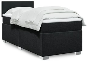 Giroletto A Molle Con Materasso Nero 100x200 Cm İn Tessuto /