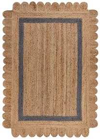 Tappeto grigio/di colore naturale in iuta tessuto a mano 160x230 cm Grace Grey – Flair Rugs