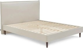 Letto matrimoniale imbottito beige con griglia 160x200 cm Sary - Bobochic Paris