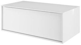 Mobile da bagno sospeso sotto lavabo L 90 x H 33 x P 48 cm bianco laccato lucido, 1 cassetto SENSEA Neo