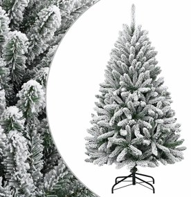 Albero di Natale Artificiale con Neve Fioccata Incernierato, Albero Natale Artificiale Incernierato con Neve Fioccata 120 cm