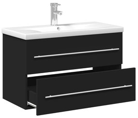 Mobile da bagno con lavabo integrato nero