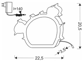 Lampada per bambini verde Cactus - Candellux Lighting
