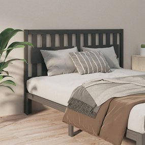 Testiera Per Letto Grigia 155,5x4x100 Cm Legno Massello Di Pino /